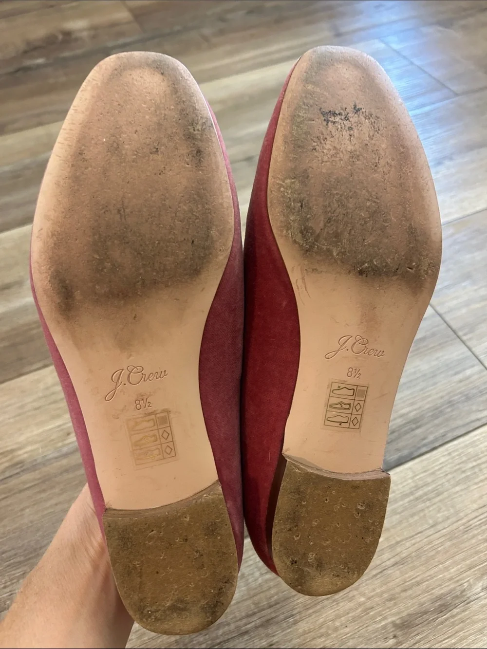 J. Crew womens pink Suede Slip-On Loafers in Dusty Rose 8.5